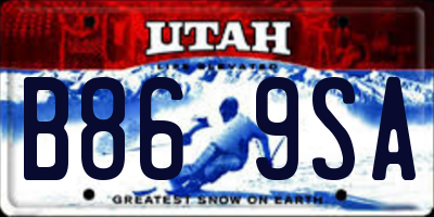 UT license plate B869SA