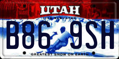 UT license plate B869SH