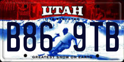 UT license plate B869TB