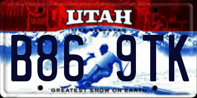 UT license plate B869TK