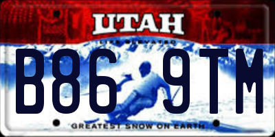 UT license plate B869TM