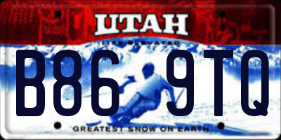 UT license plate B869TQ