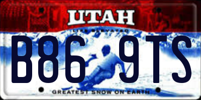 UT license plate B869TS