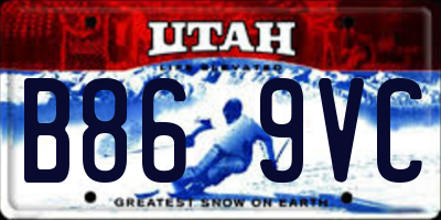 UT license plate B869VC