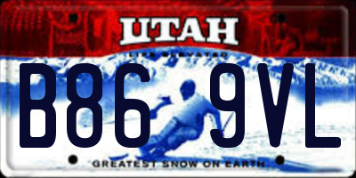 UT license plate B869VL