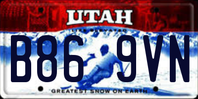 UT license plate B869VN