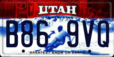 UT license plate B869VQ
