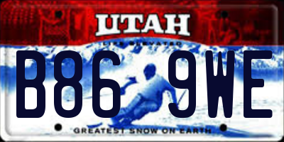UT license plate B869WE