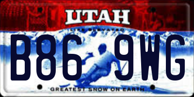 UT license plate B869WG