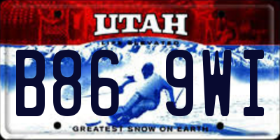 UT license plate B869WI