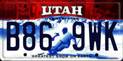 UT license plate B869WK