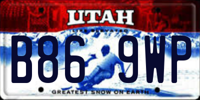UT license plate B869WP