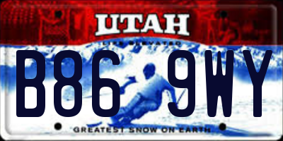 UT license plate B869WY
