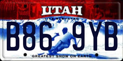 UT license plate B869YB