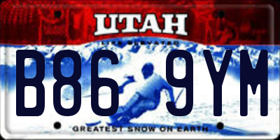 UT license plate B869YM