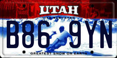 UT license plate B869YN