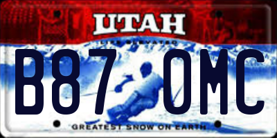 UT license plate B870MC