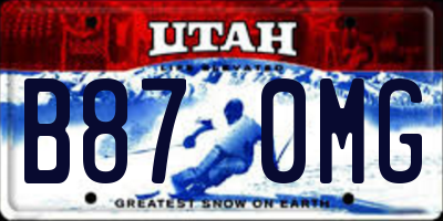 UT license plate B870MG