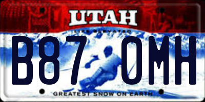 UT license plate B870MH