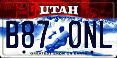 UT license plate B870NL