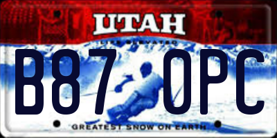 UT license plate B870PC