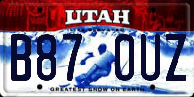 UT license plate B870UZ