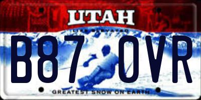UT license plate B870VR