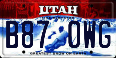 UT license plate B870WG