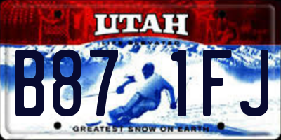 UT license plate B871FJ