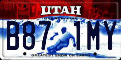 UT license plate B871MY