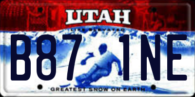 UT license plate B871NE