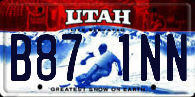 UT license plate B871NN