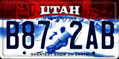UT license plate B872AB
