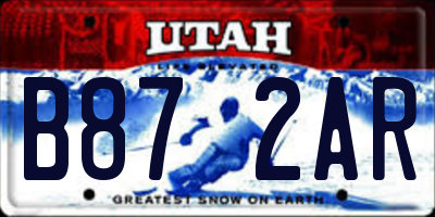 UT license plate B872AR