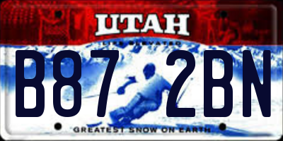 UT license plate B872BN