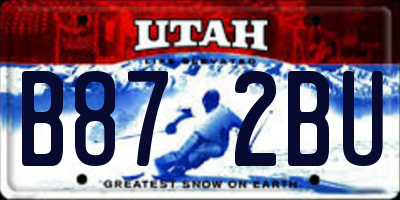 UT license plate B872BU