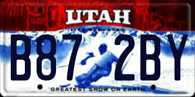 UT license plate B872BY