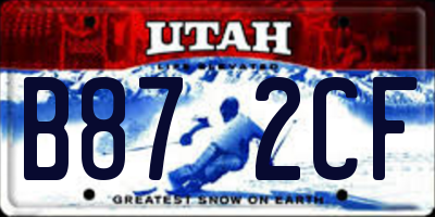 UT license plate B872CF