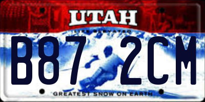 UT license plate B872CM