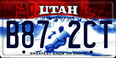 UT license plate B872CT