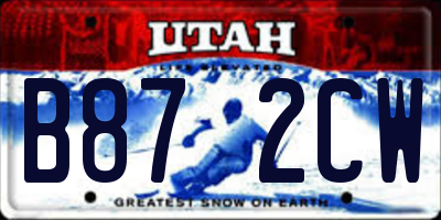 UT license plate B872CW