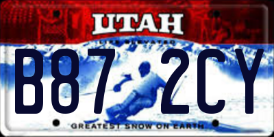 UT license plate B872CY