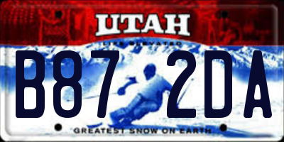 UT license plate B872DA