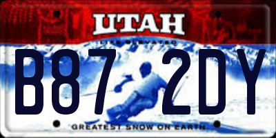 UT license plate B872DY