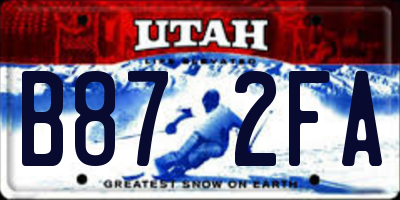 UT license plate B872FA