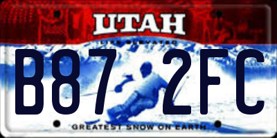 UT license plate B872FC