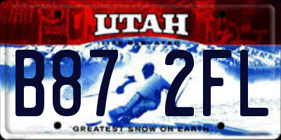 UT license plate B872FL