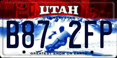 UT license plate B872FP