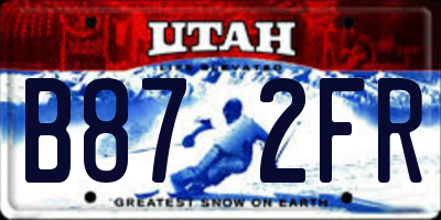 UT license plate B872FR