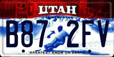 UT license plate B872FV